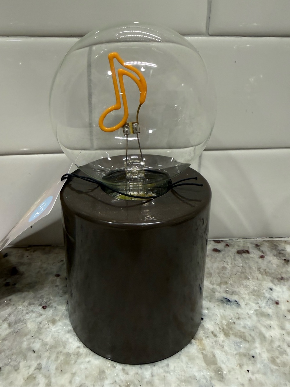 Music Note LED Mode Lamp-Multi Color - Battery Powered NWT